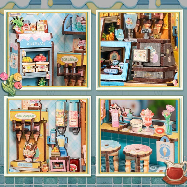 Cutebee, 3D Diy Huisje, Bella's Ice Cream, Cwgc212, 16,0X15,8X20,6Cm