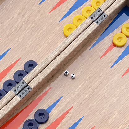 Biggdesign Happy Backgammon-Set | Magnetische Sluiting, Krasbestendig Oppervlak