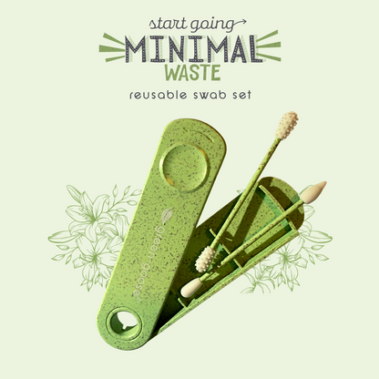 Green-Goose Herbuikbaar Bio-Based Wattenstaafje En Make-Up Applicator - Groen