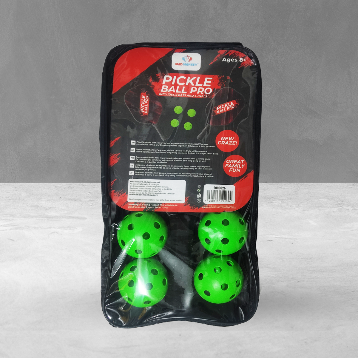 Pickleballset - Met 2 Rackets En 4 Ballen