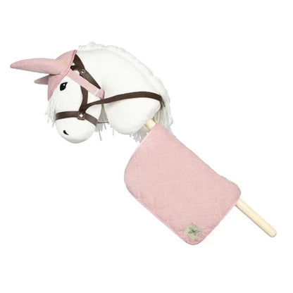 Zadeldekje En Mutsje Corduroy Roze Voor Hobby Horse