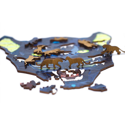 Eco Wood Art (Ewa) Houten Legpuzzel Panter/ Panther, 1096, 31,1X28X0,5Cm Wooden Box
