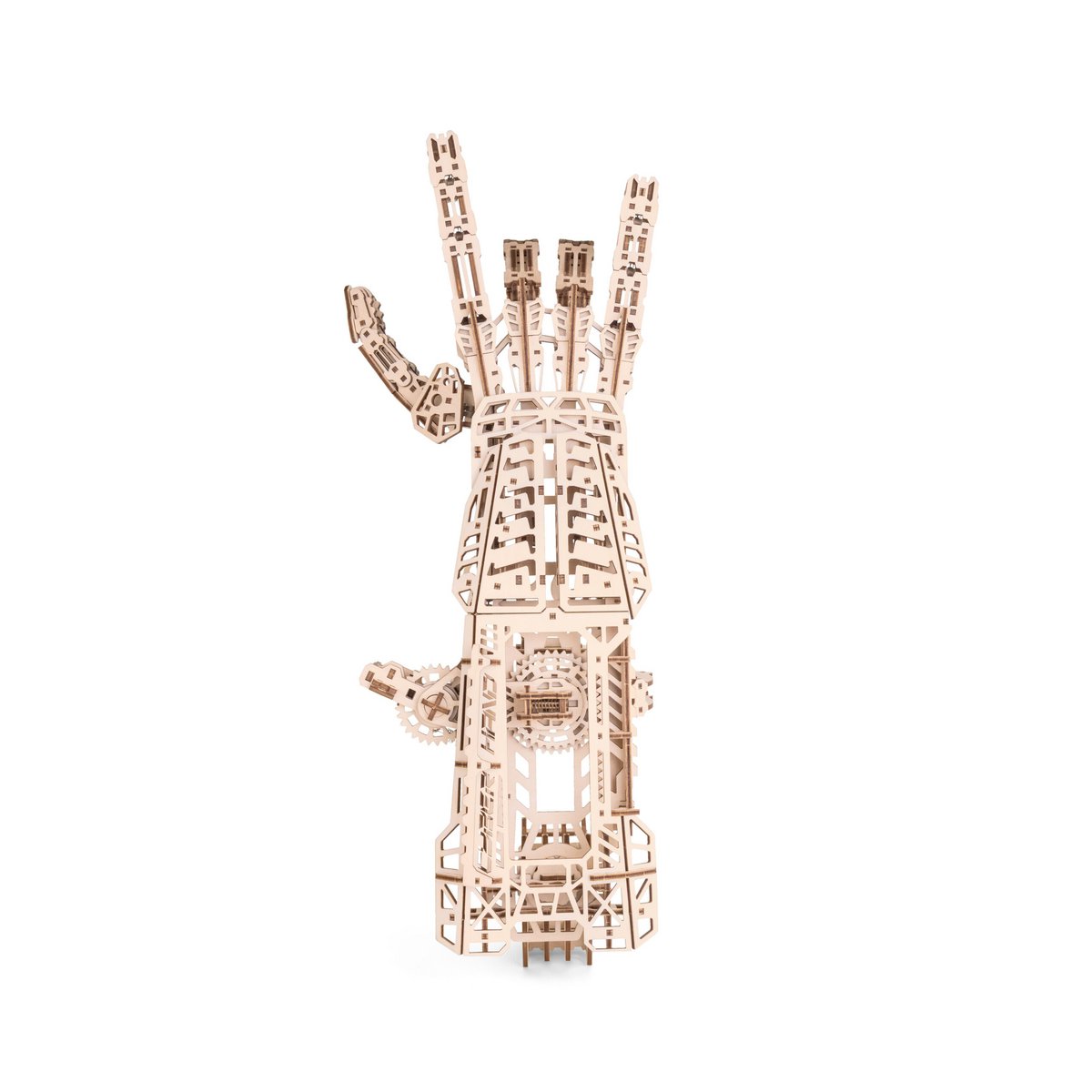 Eco Wood Art (Ewa) Diy 3D Mechanische Houten Puzzel, Cyber Hand, 4608, 20X12X46,2 Cm