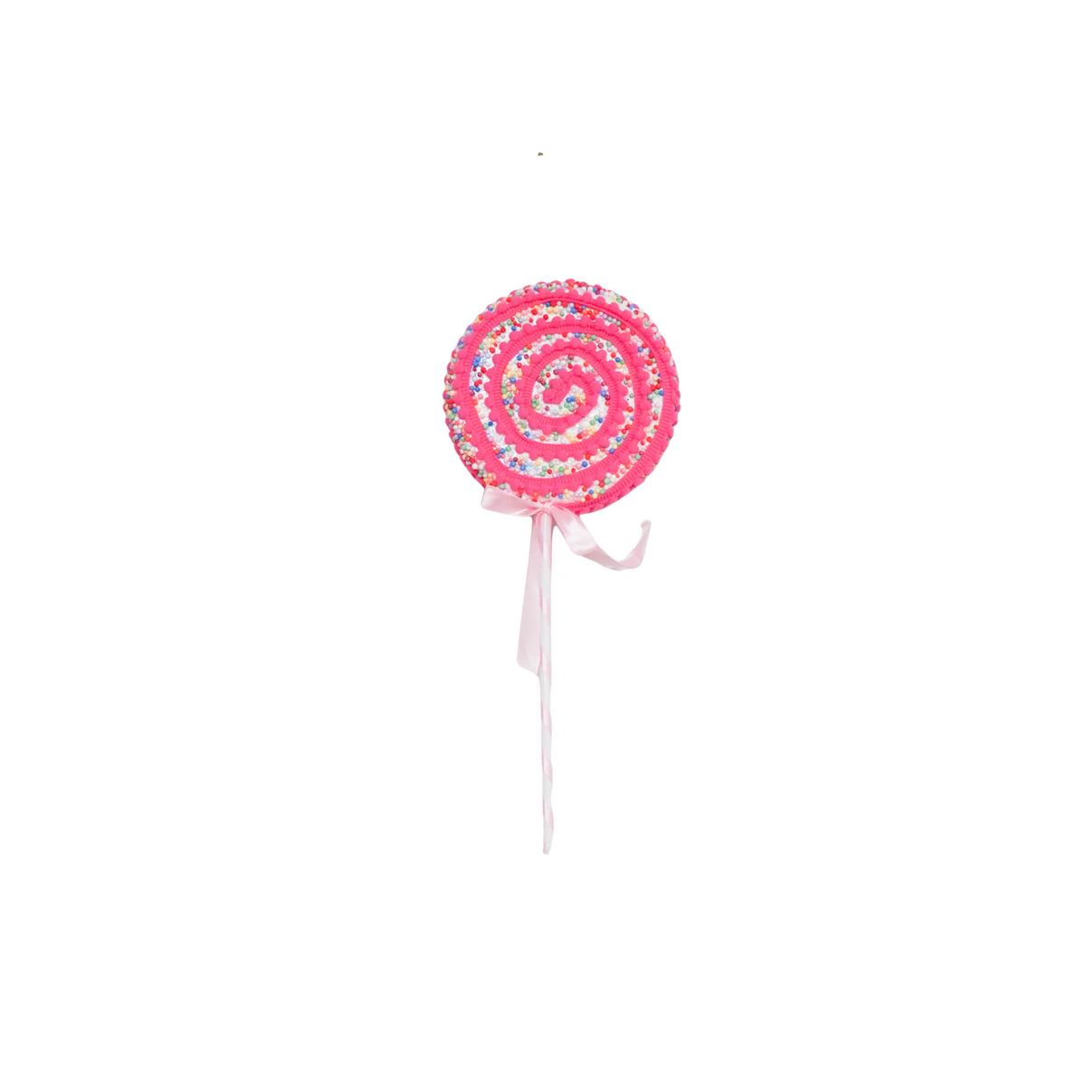 Kerstdecoratie - Lolly Pop - Foam - Roze/Geel - 15X35Cm