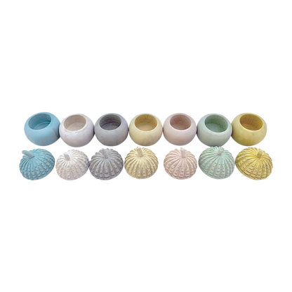 Mini Pastel Acorn Pots/7Pc