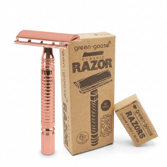 Green-Goose Klassieke Scheerset - Roze Goud