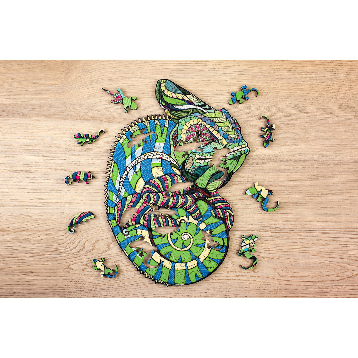 Eco Wood Art (Ewa) Houten Legpuzzel Kameleon/ Chameleon Size M, 1928, 37X28X0,5Cm