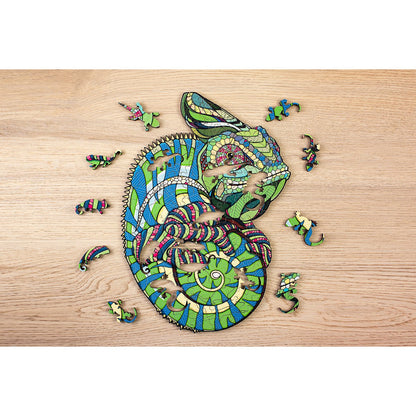 Eco Wood Art (Ewa) Houten Legpuzzel Kameleon/ Chameleon Size M, 1928, 37X28X0,5Cm