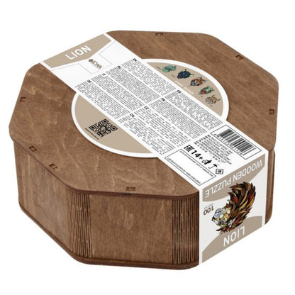 Eco Wood Art (Ewa) Houten Legpuzzel, Leeuw/ Lion, 1126, 31X28X0,5Cm Wooden Box