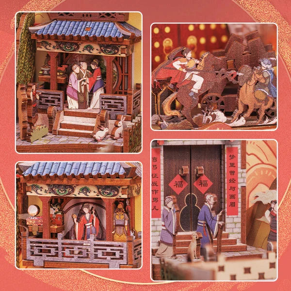 Cutebee, Diy Booknook, The Legend Of Mulan, Ek02B, 18X11X23Cm