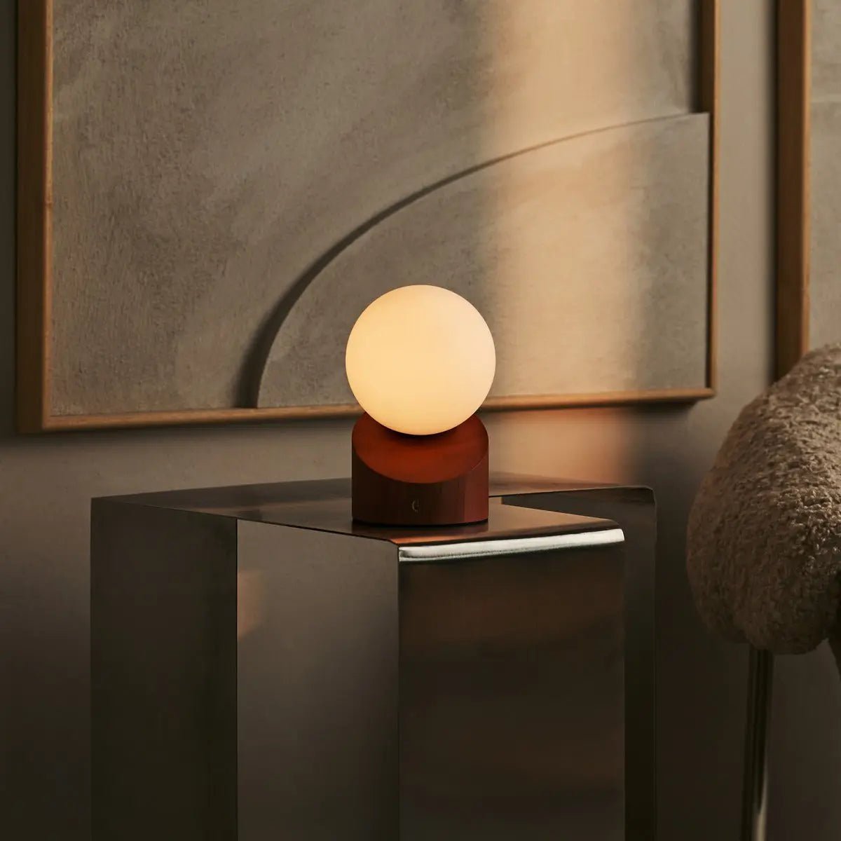 Morris Kastanjebruine Oplaadbare Lamp