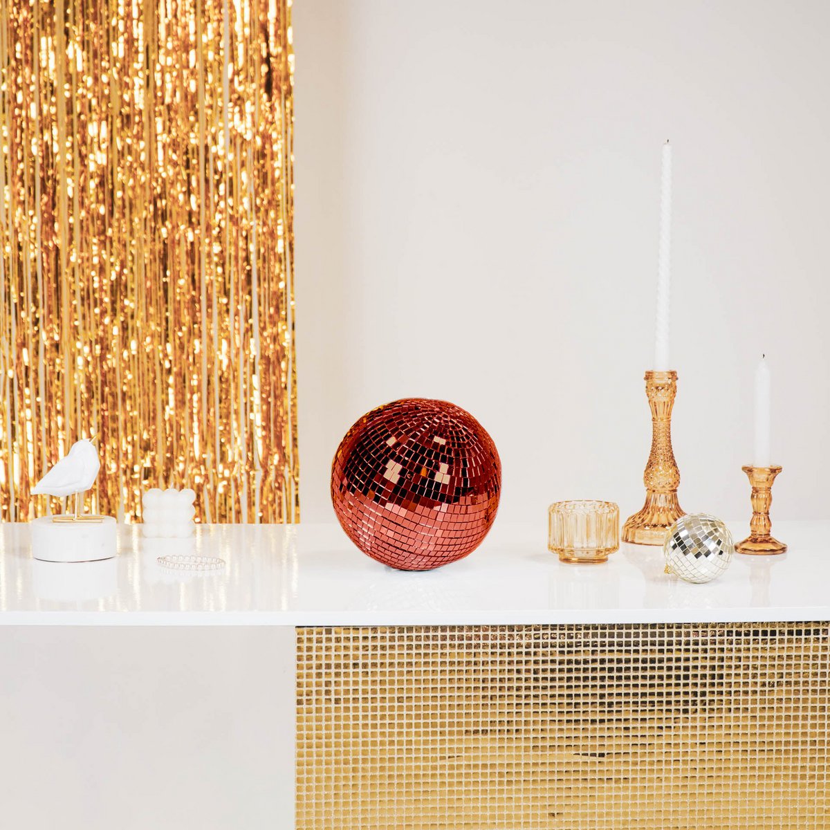 Kerstdecoratie - Kersthanger - Discobal - Schuim - Rood - 20X20X20Cm