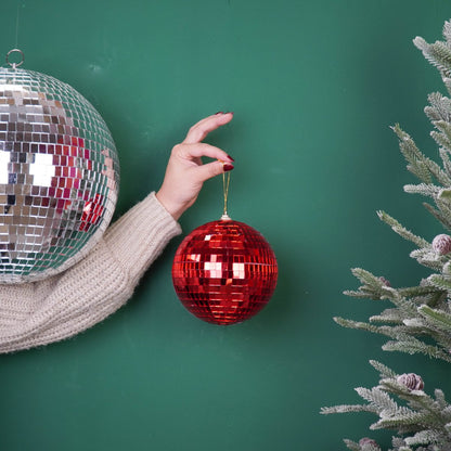 Kerstversiering - Kersthanger - Discobal - Schuim - Rood - 15X15X15Cm