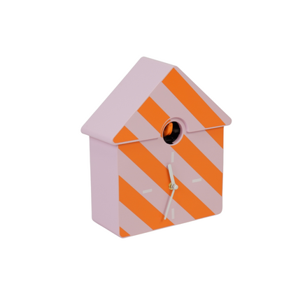 Klokklokkoekoekkoekoekpatroon- Oranje/ Roze- 24X27X9Cm