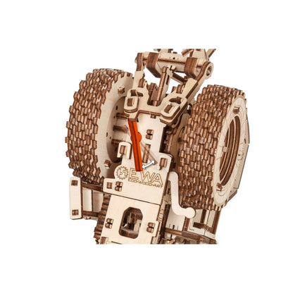 Eco Wood Art (Ewa) 3D Mechanische Puzzel Tractor Belarus 82.3 Met Ploeg (Plow), 3892, 36,2X11,8X15,6Cm