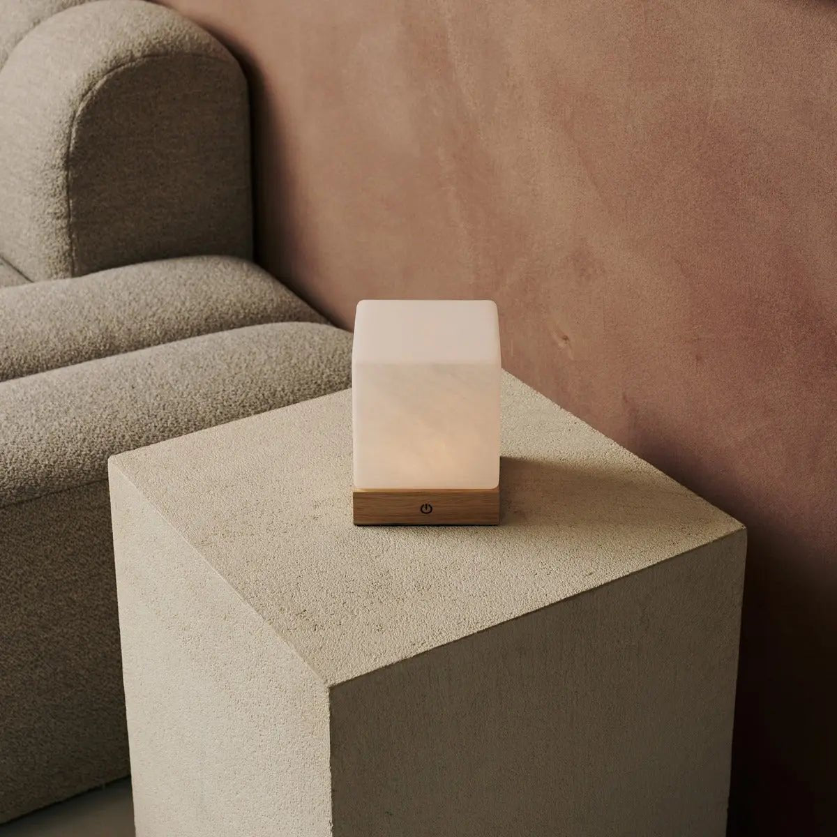 Yce Lichtbruine Oplaadbare Houten Lamp