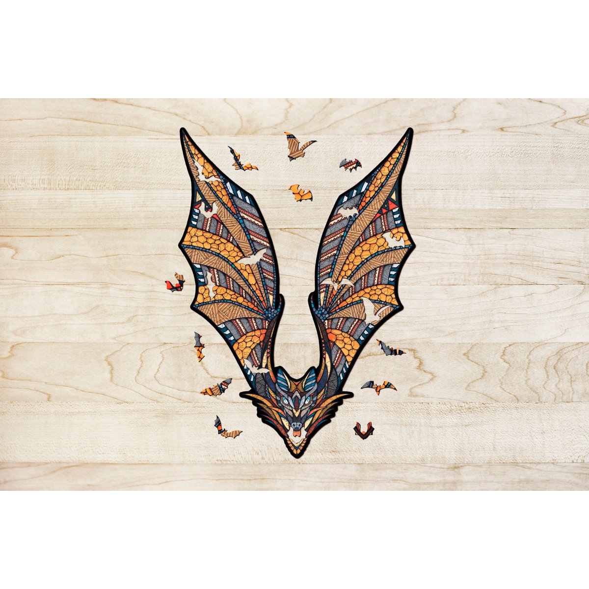 Eco Wood Art (Ewa) Houten Legpuzzel Vleermuis/ Bat, Size M, 2307, 39X28X0,5Cm