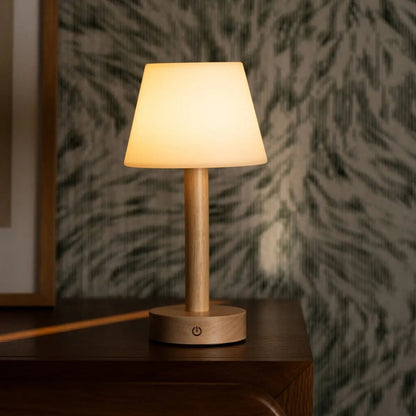 Zoë Lichtbruine Houten Oplaadbare Tafellamp