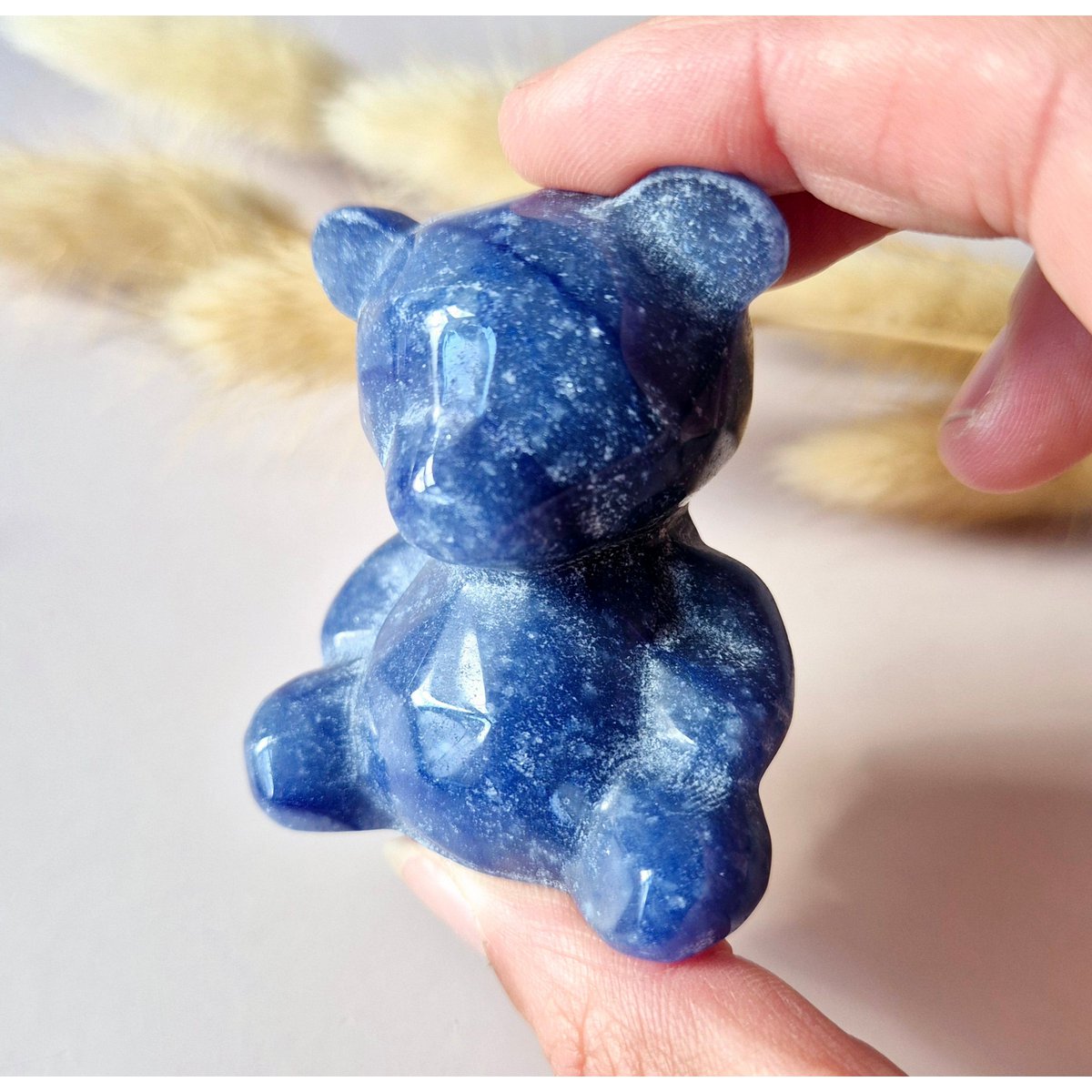 Edelsteen Crystal Carving Beer – Blauwe Aventurijn