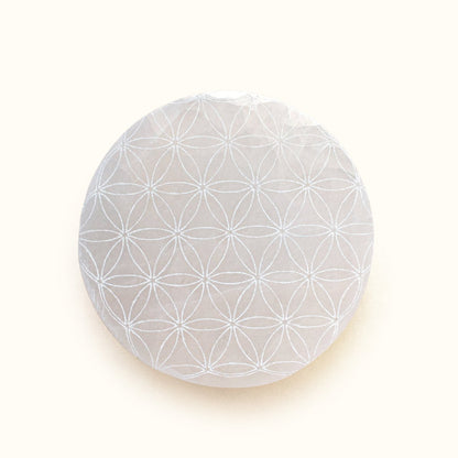 Selenite Plaatbloem Van Het Leven