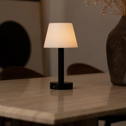 Zoë Zwarte Houten Oplaadbare Tafellamp