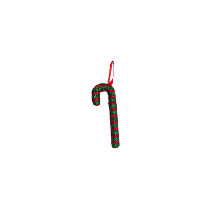 Kerstdecoratie - Zuurstok - Schuim - Groen/Rood - 21Cm