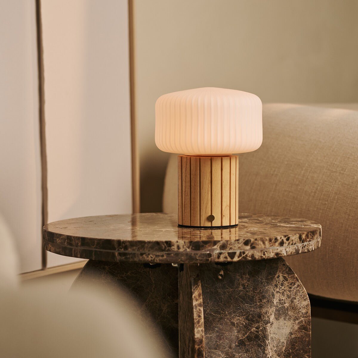 Margaux Lichtbruine Oplaadbare Tafellamp