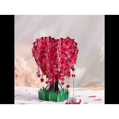Liefdesboom 3D Valentijnsdag Pop-Upkaart