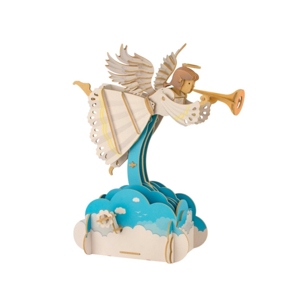 Ilo Build 3D Mechanische Houten Modelbouw Angel Melody, 0102, 26,5X21,5X31Cm