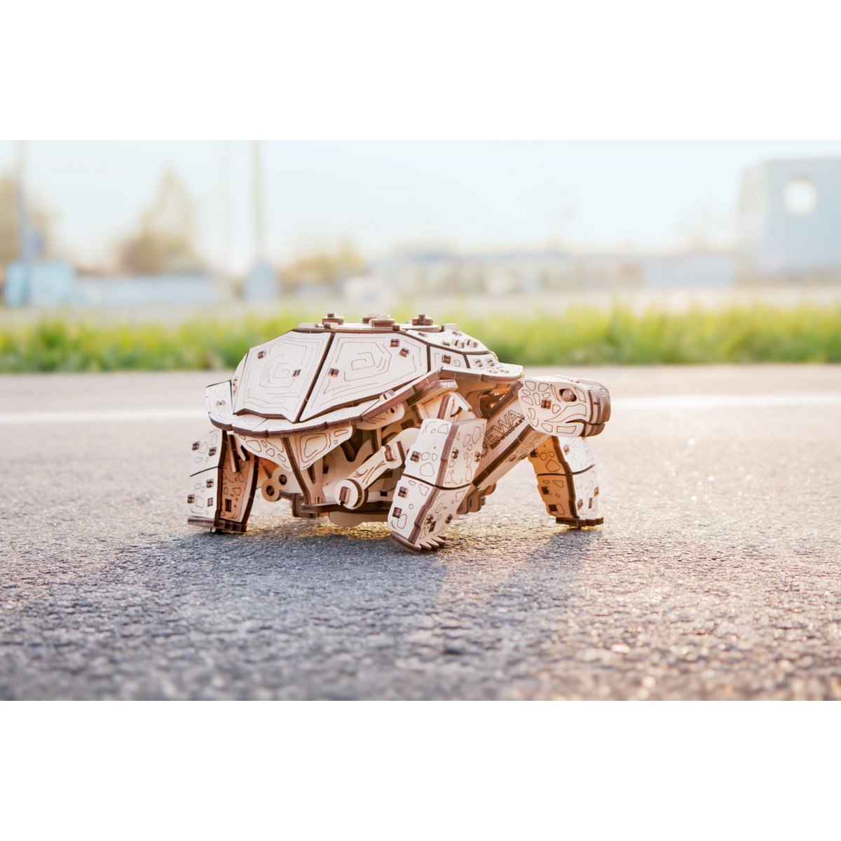 Eco Wood Art (Ewa) 3D Mechanische Puzzel Schildpad/ Turtle, 976, 22,3X16,5X11,6Cm
