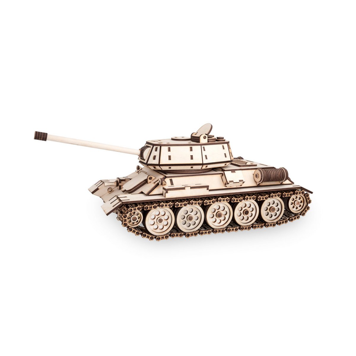Eco-Wood-Art (Ewa) 3D Mechanische Puzzel, Tank T-34, 051, 49,2X20,5X19Cm