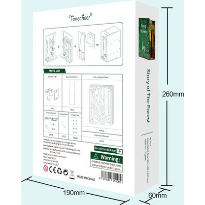 Tonecheer, Diy Book Nook, Story Of The Forest Bookend, Tq106, 18,2X8X24,5Cm