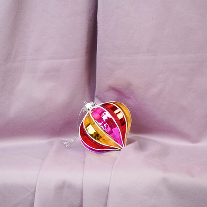Ornament - Kerstbal - Glas - Meerkleurig - 8X8Cm
