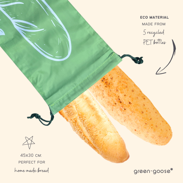 Green-Goose Herbruikbare Rpet Stokbroodzak - 70X21Cm