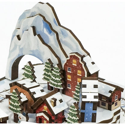 Tonecheer, Muziekdoosje, Diy 3D Houten Puzzel, Sneeuwtrein/Snow Train, Tq058, 14X14X12,2Cm
