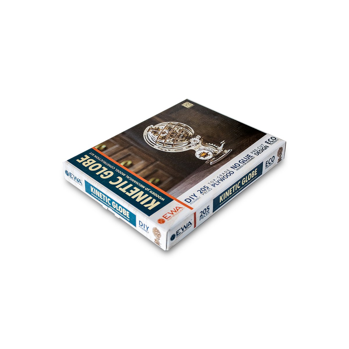 Eco Wood Art (Ewa) 3D Mechanische Puzzel, Kinetic Globe, 723, 16X13X25Cm