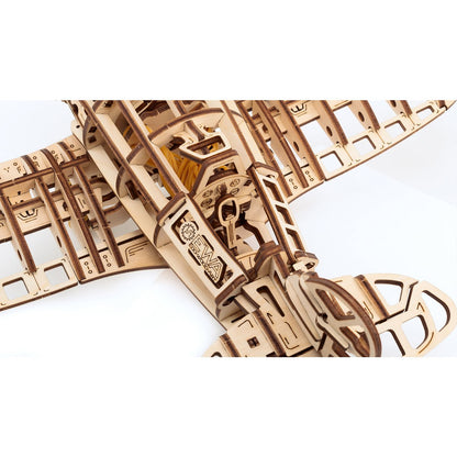 Eco Wood Art (Ewa) 3D Mechanische Puzzel Airplane, 1607, 42X28,7X15,4Cm
