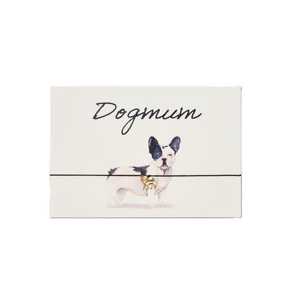 Armbandkaartje: Dogmom - Franse Bulldog Zwart