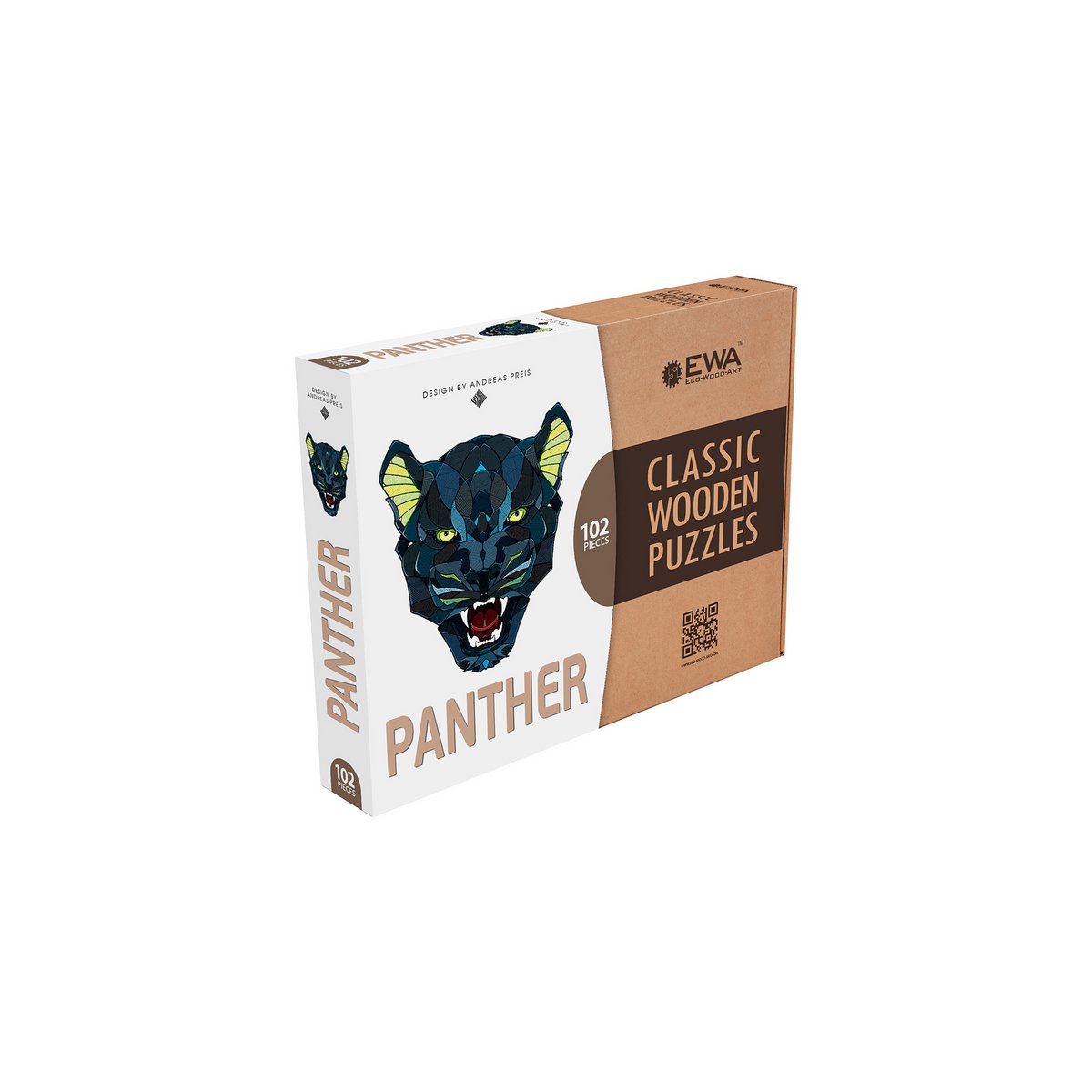 Eco Wood Art (Ewa) Houten Legpuzzel Panter/Panther, 1171, 31,1X28X0,5Cm Kartonbox