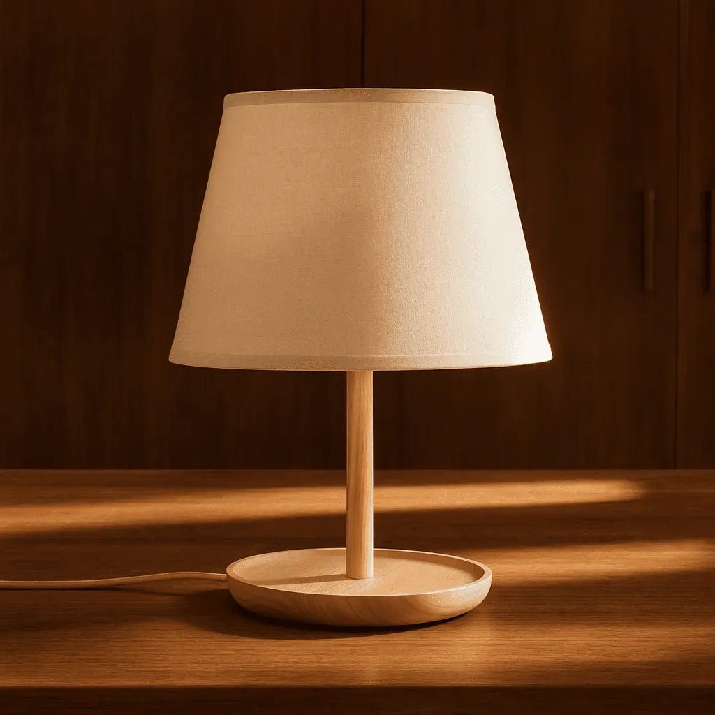 Emily Lichtbruine Houten Lamp
