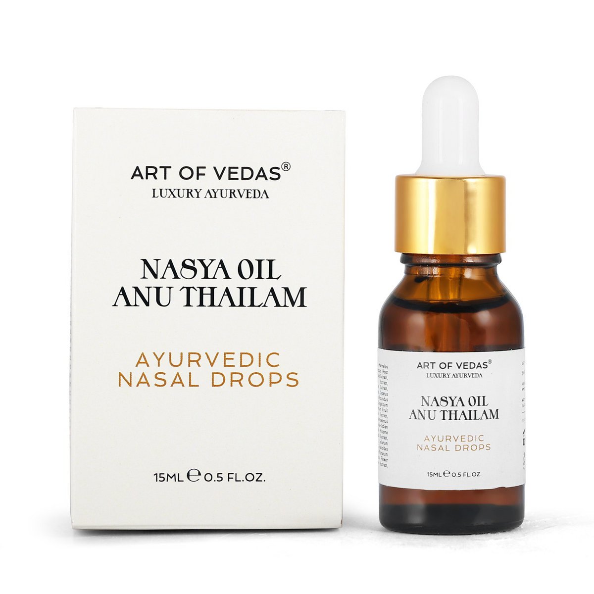 Ayurvedic Nasya Oil - Anu Thailam 15Ml | Traditionele Neustherapieolie Voor Sinus En Ademhalingswellness