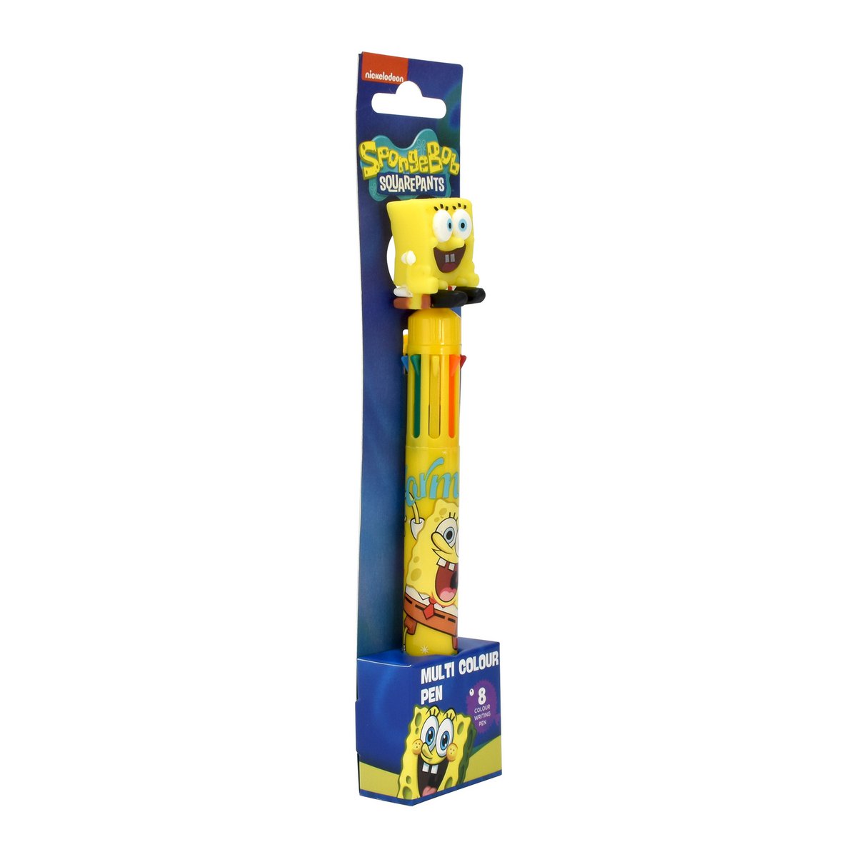 Spongebob Squarepants Pen, Pen Met 8 Verschillende Kleuren, Officiële Merchandise, Ideaal Cadeau-Idee