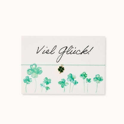 Armbrand -Kaart: Good Luck Cloverleaf