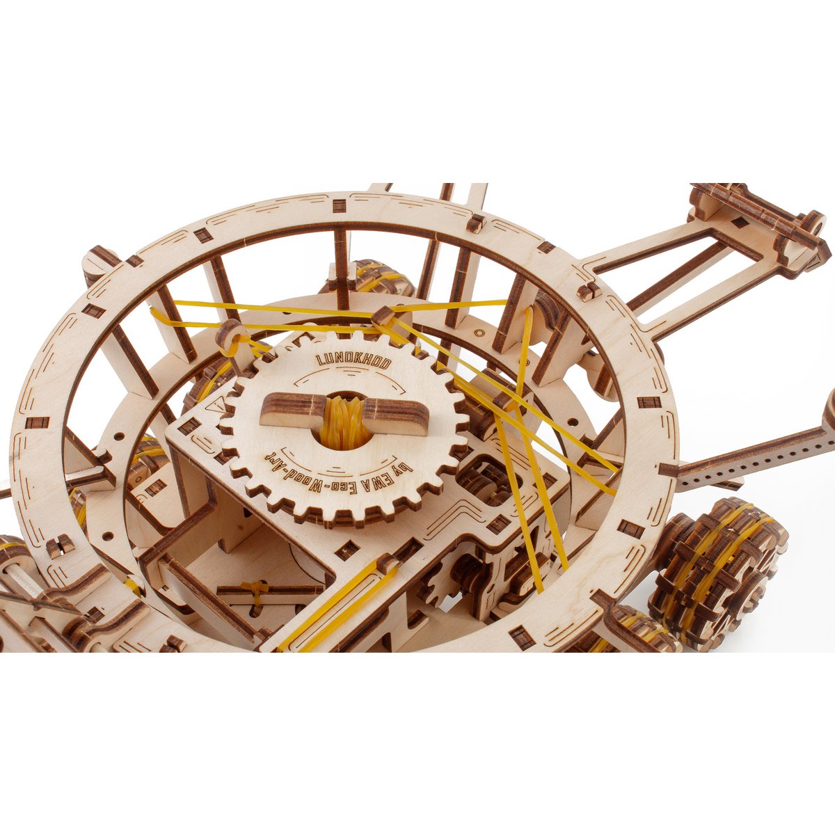 Eco Wood Art (Ewa) 3D Mechanische Puzzel Moonrover Wind-Up Lunokhod, 1492, 32X24X23Cm