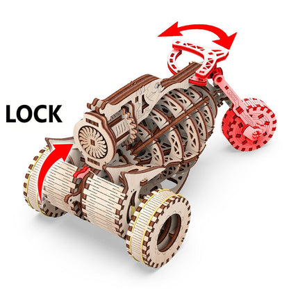 Mr. Playwood 3D Houten Puzzel Kosmobike, 10104, 24X12X13Cm.