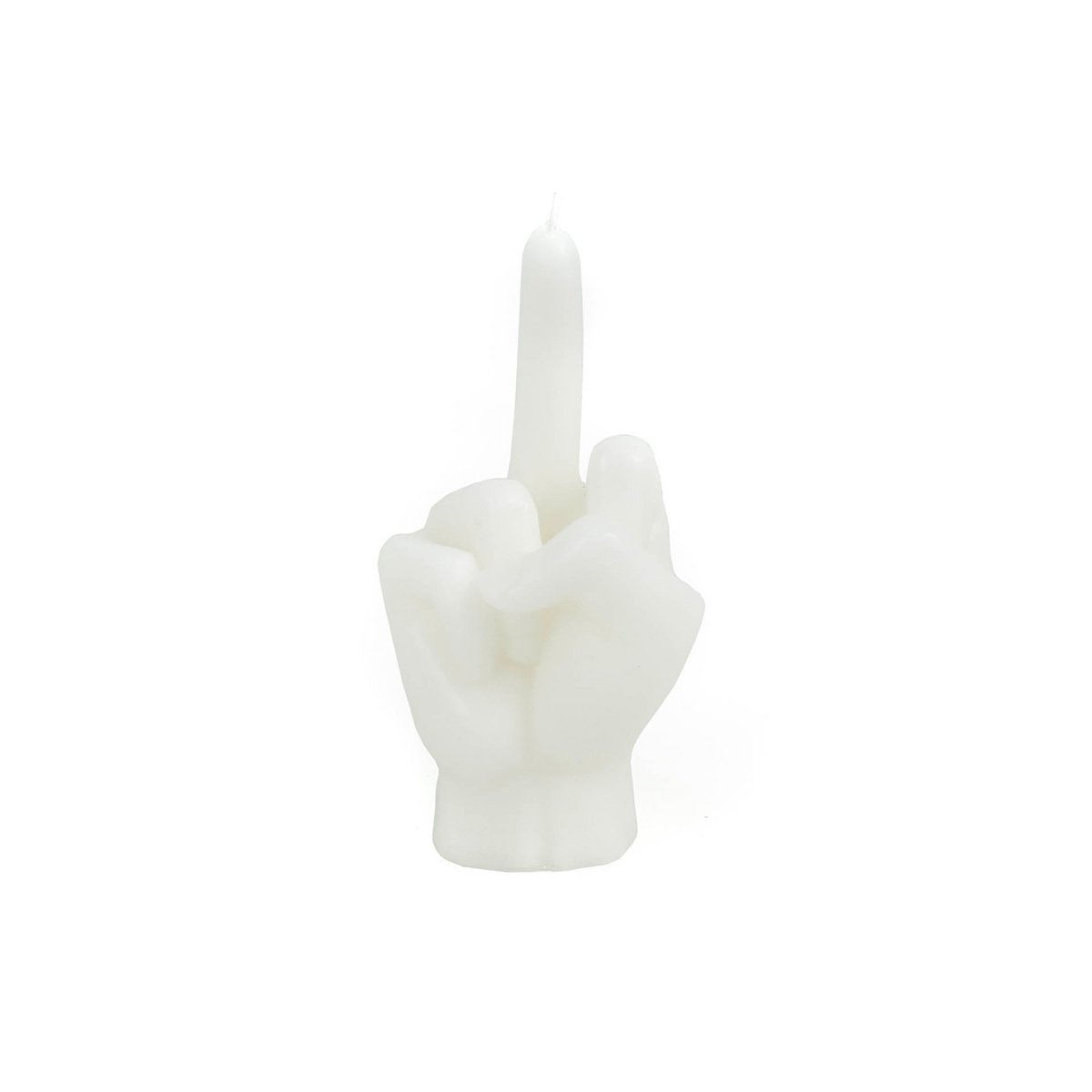 Kaarsen -Middle Vinger - Wax -Wit - 310 Gram - 10X9X17Cm