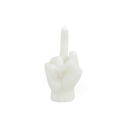 Kaarsen -Middle Vinger - Wax -Wit - 310 Gram - 10X9X17Cm