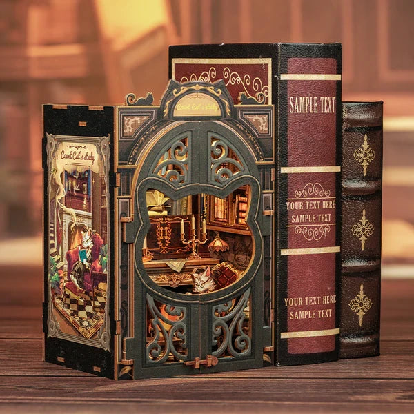 Cutebee, 3D Booknook, Count Cat's Study, Sd03B, 11,8X10X17Cm