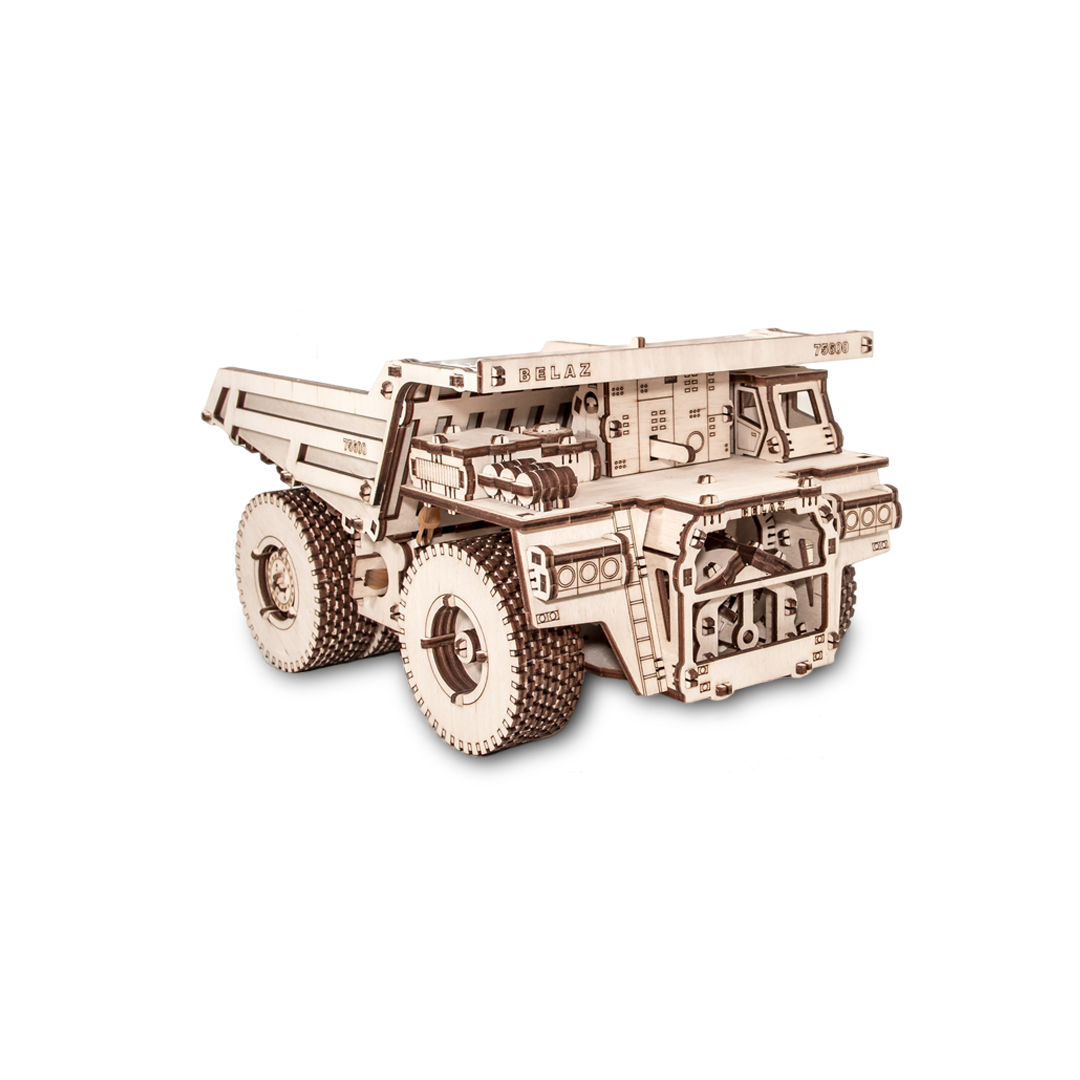 Eco Wood Art (Ewa) 3D Houten Puzzel, Vrachtwagen Belaz 75600, 082, 31X22X15,5Cm