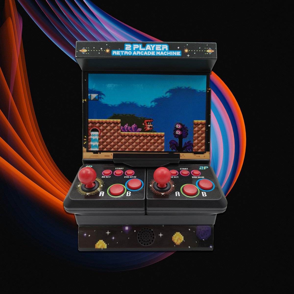 Mad Monkey - Retro Mini Arcade Machine Met Dubbele Controller - Incl. 300X 8-Bit-Spellen